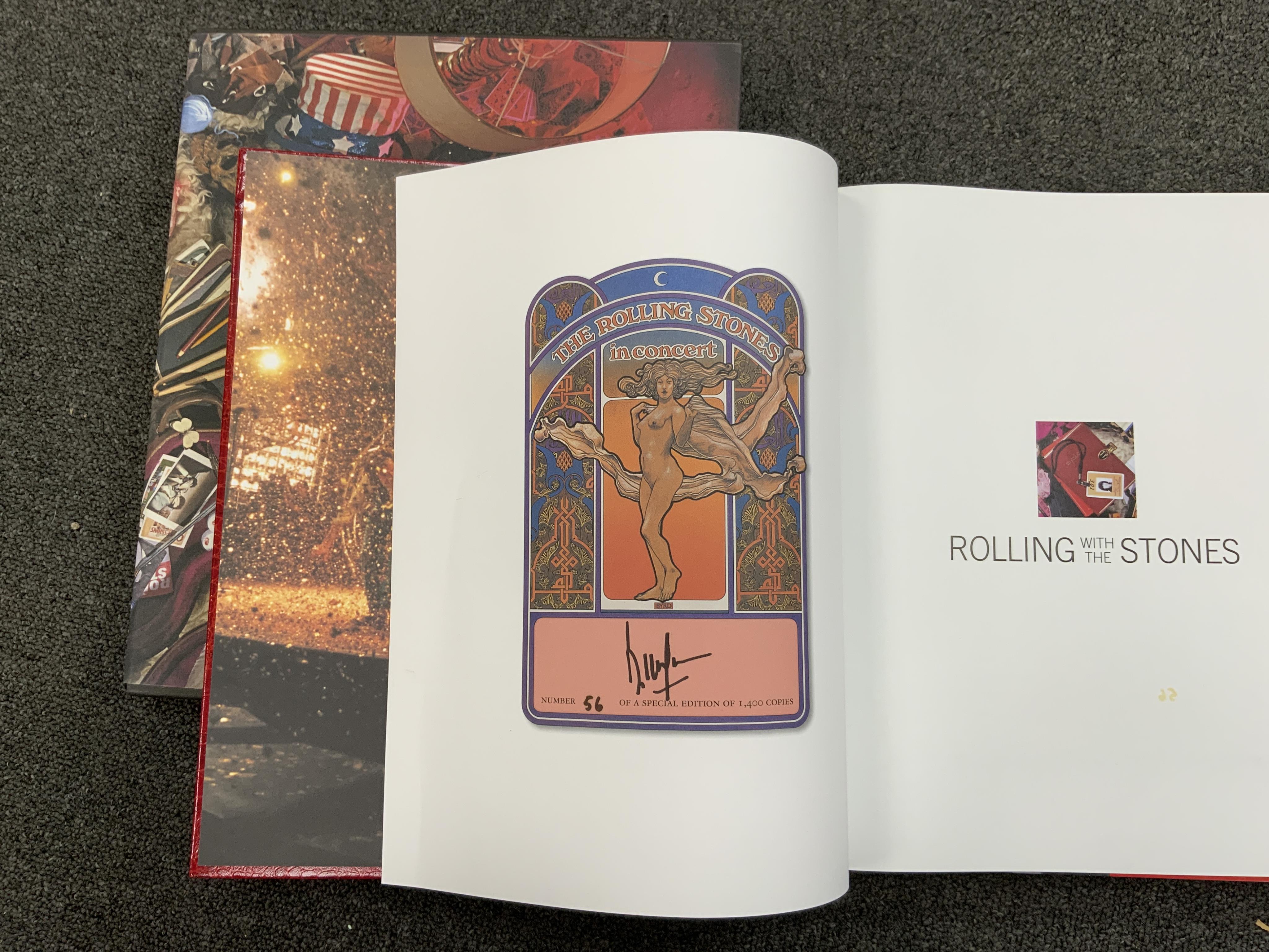 Bill Wyman, Rolling with The Stones, a signed limited edition copy, 56/1400, Published by Dorling Kindersley, in its slipcase. Condition - fair to good